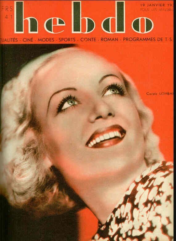 HEBDO magazine side cover Issue 41 19 January 1934