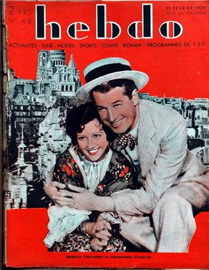 HEBDO magazine side cover Issue 46 23 February 1934