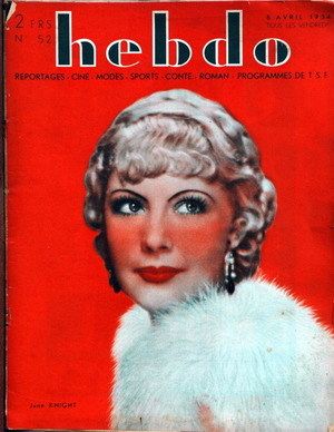 HEBDO magazine side cover Issue 52 6 April 1934