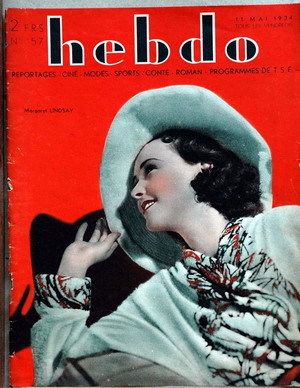HEBDO magazine side cover Issue 57 11 May 1934
