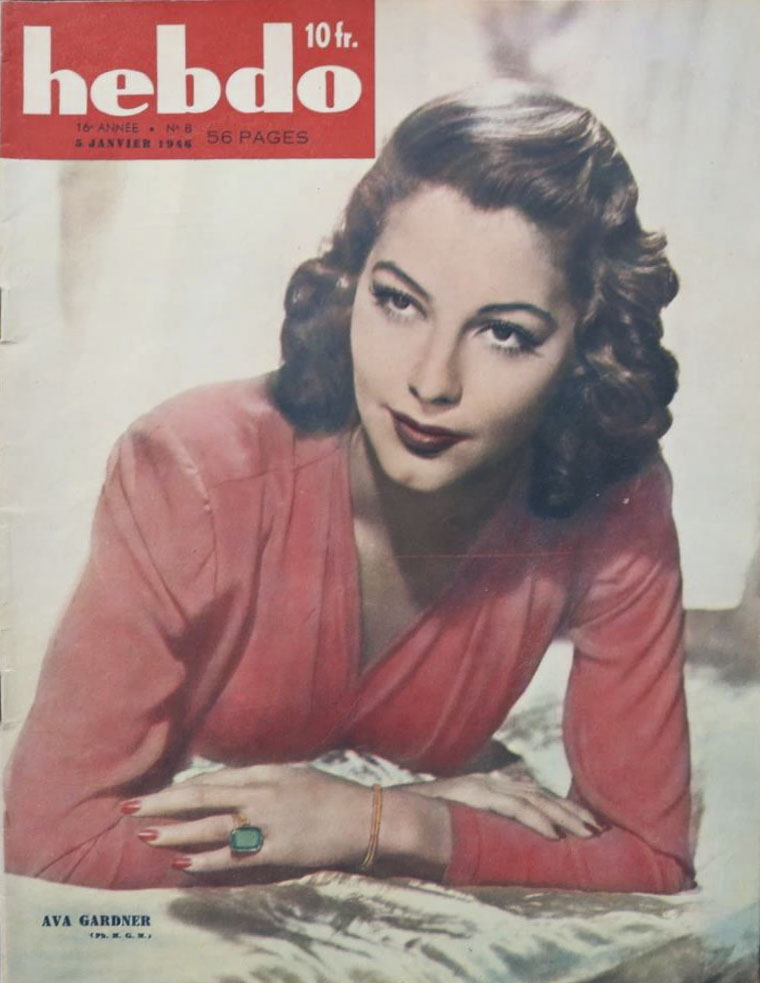 HEBDO (FR) magazine side cover Issue 8 5 January 1946