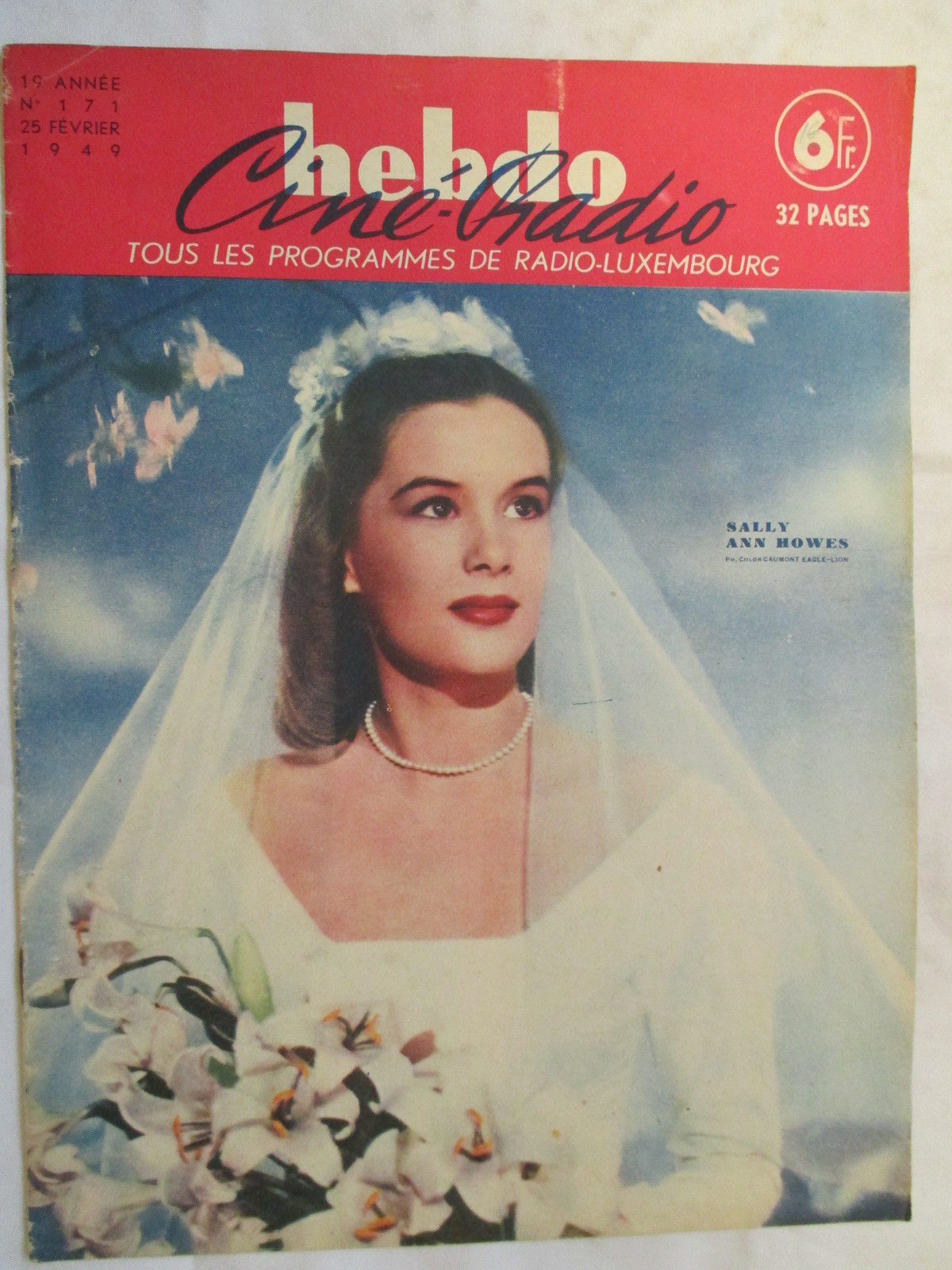HEBDO magazine side cover Issue 171 25 February 1949