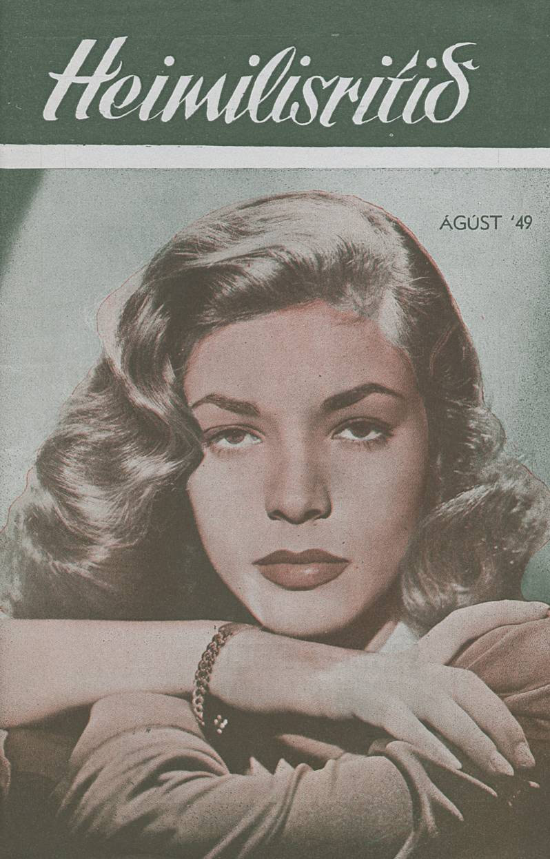HEIMILISRITID magazine side cover  August 1949