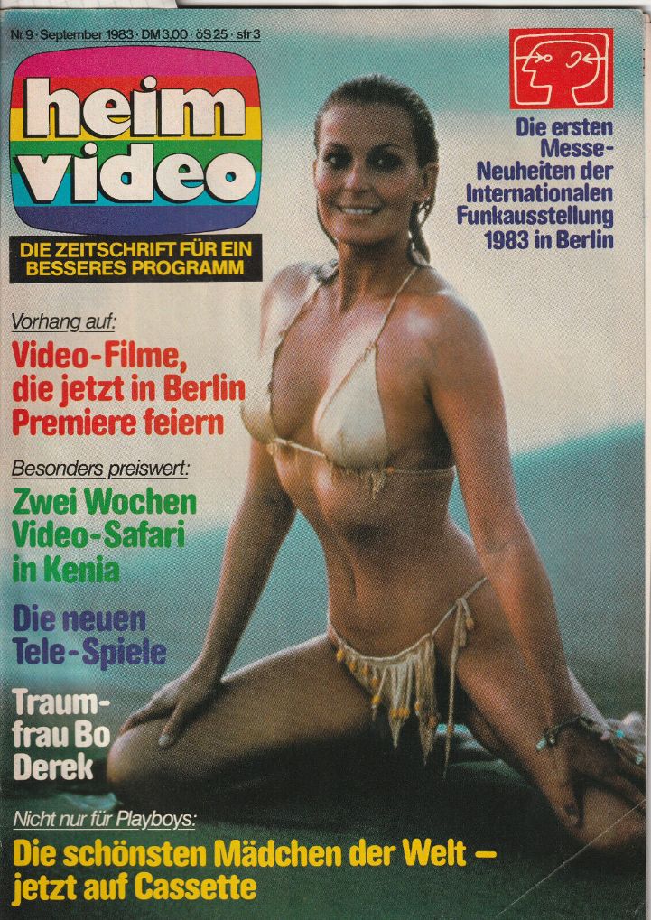 HEIMVIDEO magazine side cover Issue 9  September 1983