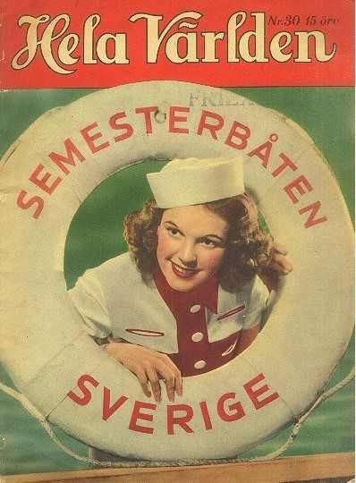 HELA VARLDEN magazine side cover Issue 30 August 1939