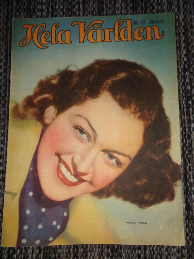 HELA VARLDEN magazine side cover Issue 6   1942