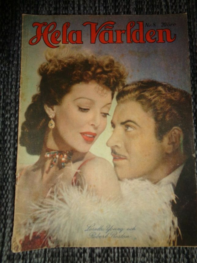 HELA VARLDEN magazine side cover Issue 8   1942
