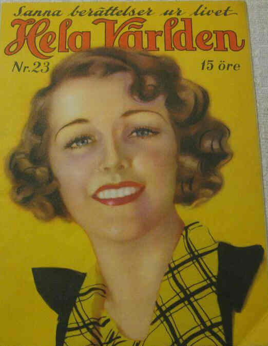 HELA VARLDEN magazine side cover Issue 23  1934