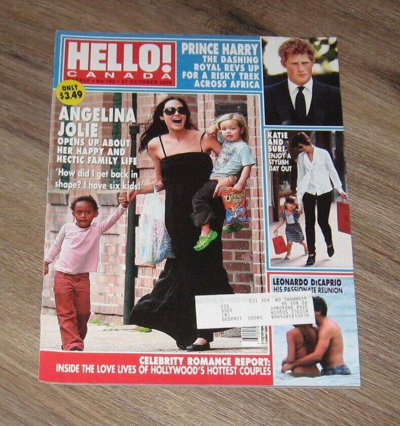 HELLO CANADA magazine side cover 27 October 2008