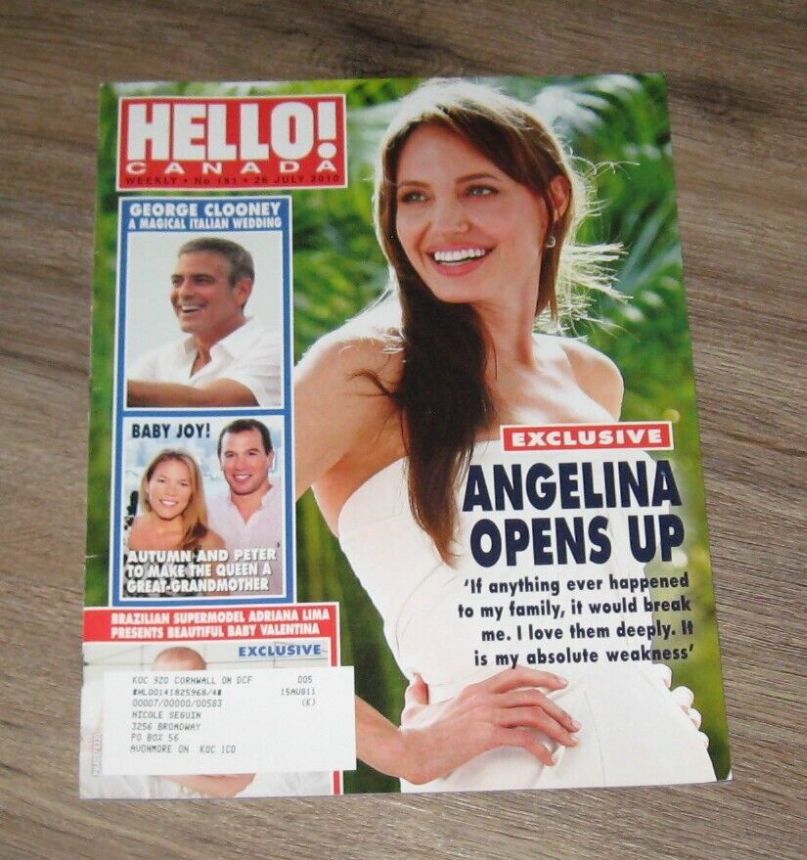 HELLO CANADA magazine side cover 26 July 2010