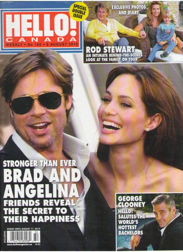 HELLO CANADA magazine side cover 9 August 2010
