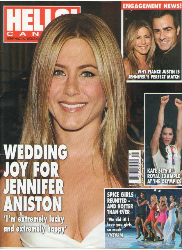 HELLO CANADA magazine side cover 27 August 2012