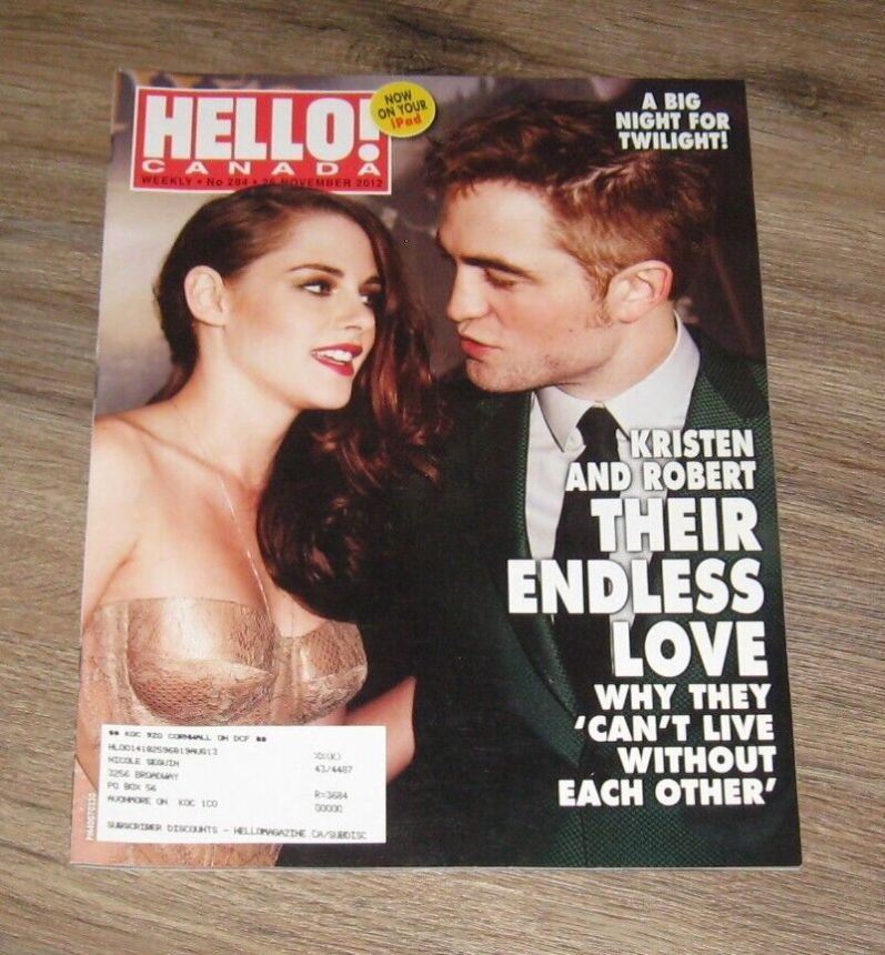 HELLO CANADA magazine side cover 26 November 2012