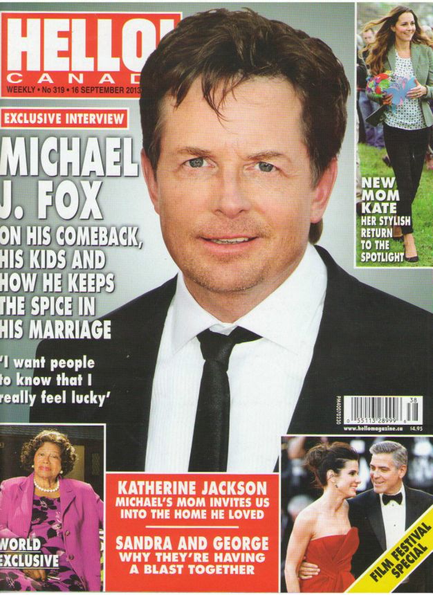 HELLO CANADA magazine side cover 16 September 2013