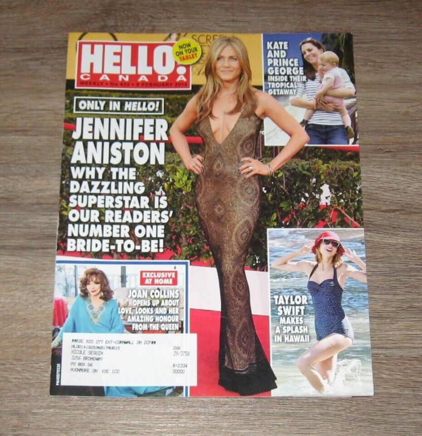 HELLO CANADA magazine side cover 9 February 2015