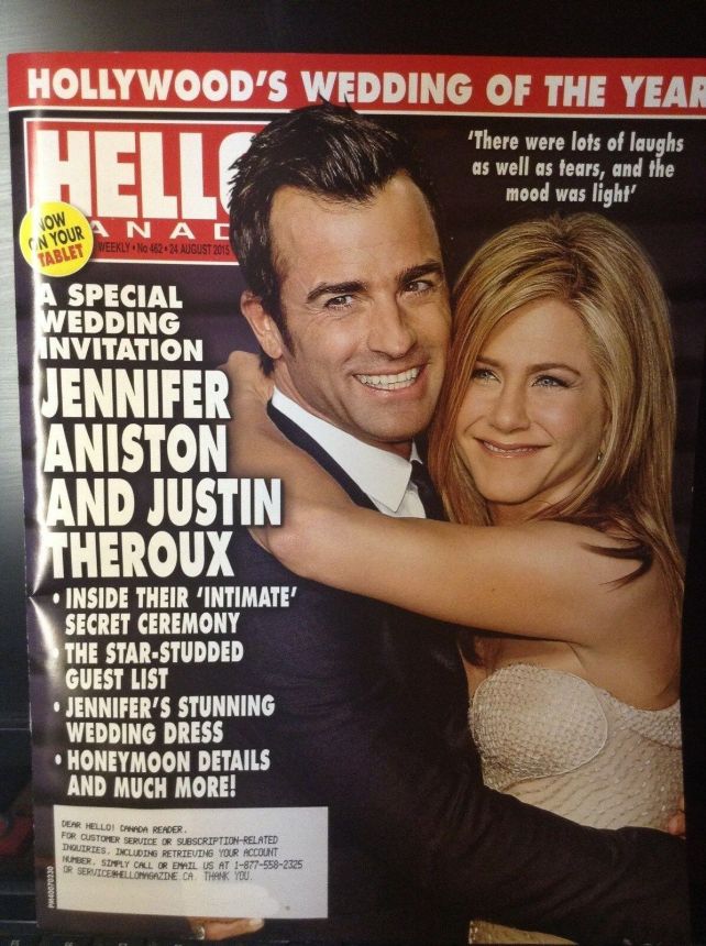 HELLO CANADA magazine side cover 24 August 2015