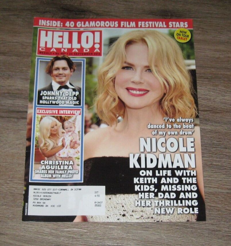 HELLO CANADA magazine side cover 24 September 2015