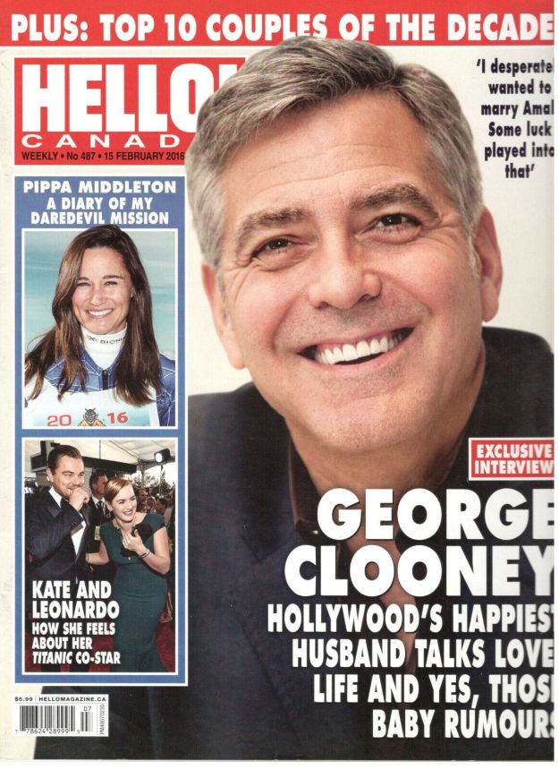 HELLO CANADA magazine side cover 15 February 2016