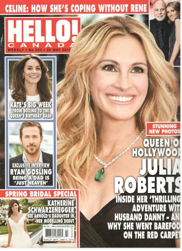 HELLO CANADA magazine side cover 30 May 2016