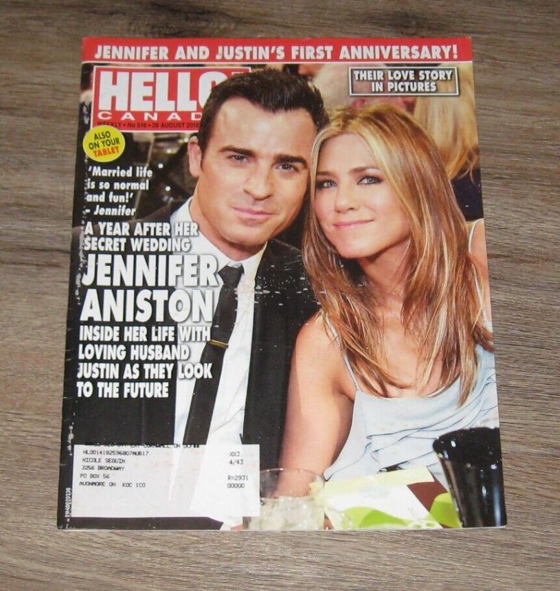 HELLO CANADA magazine side cover 29 August 2016