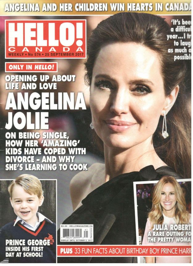 HELLO CANADA magazine side cover 25 September 2017