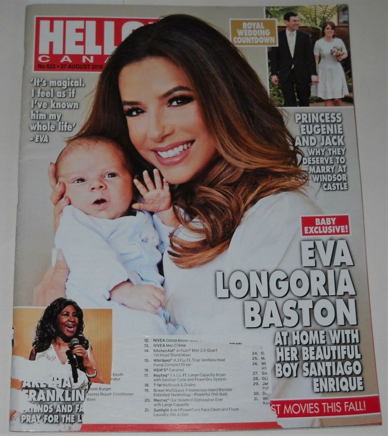 HELLO CANADA magazine side cover 27 August 2018