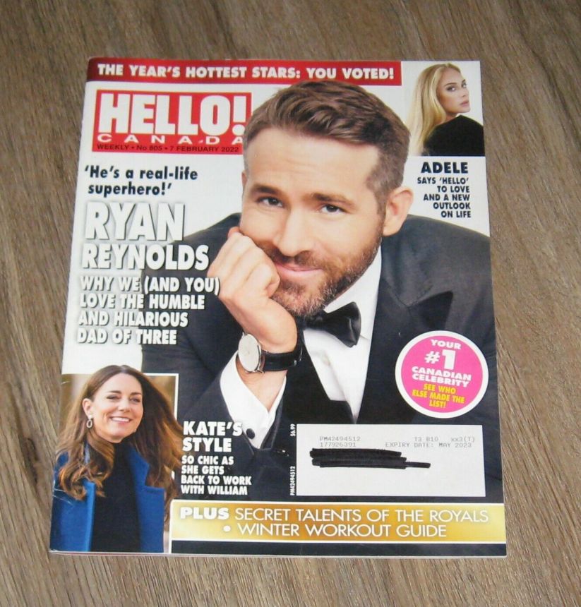 HELLO CANADA magazine side cover 7 February 2022