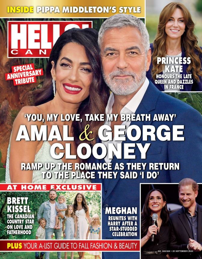 HELLO CANADA magazine side cover 25 September 2023