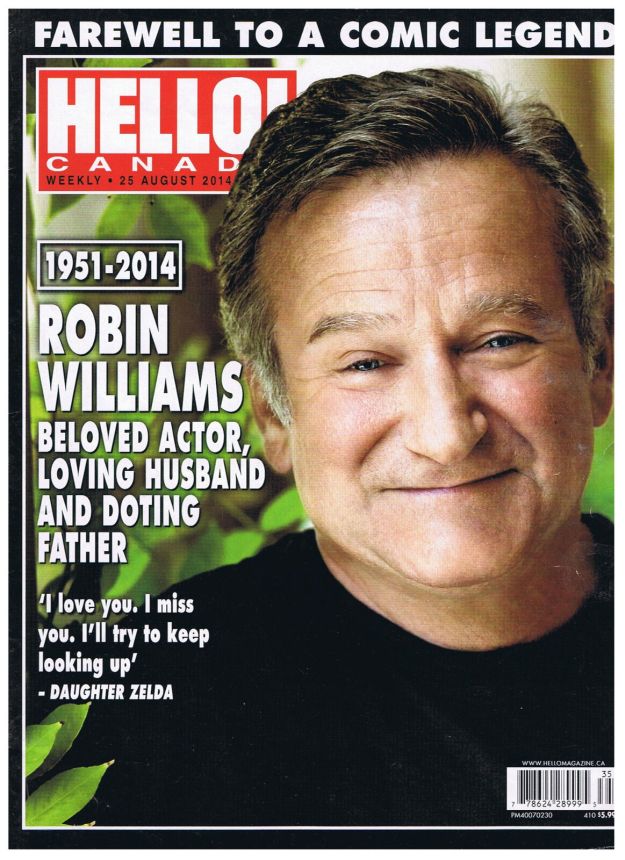 HELLO CANADA magazine side cover 25 August 2014