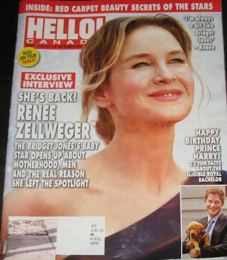 HELLO CANADA magazine side cover 26 September 2016