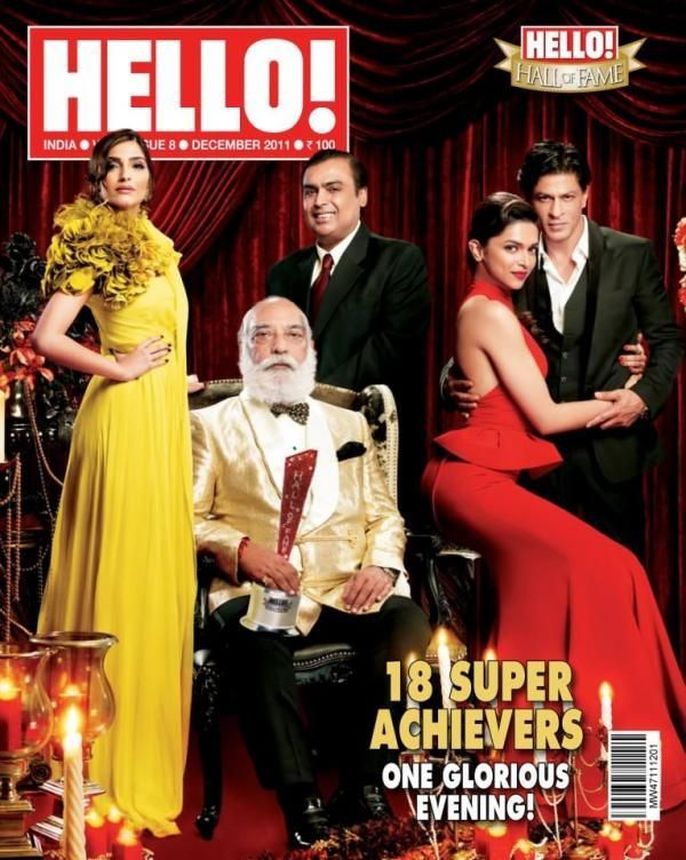 HELLO! INDIA magazine side cover  December 2011