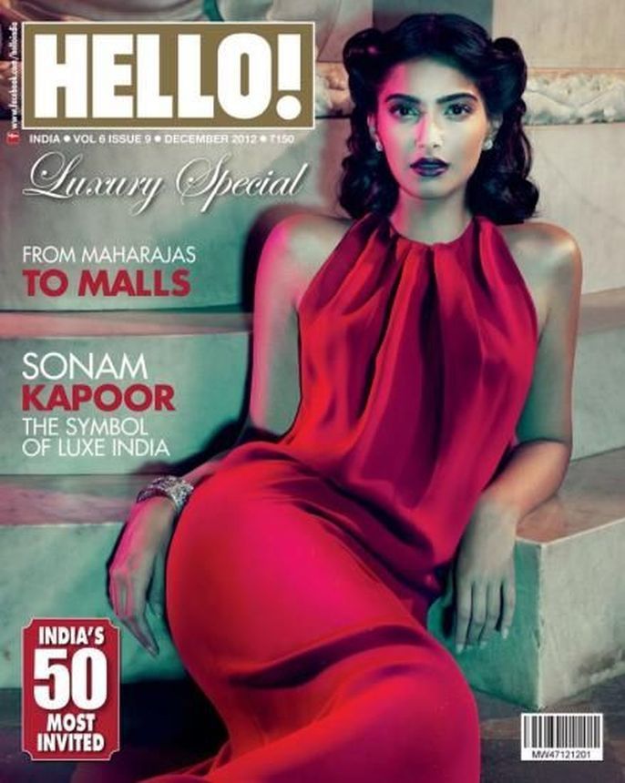 HELLO! INDIA magazine side cover  December 2012