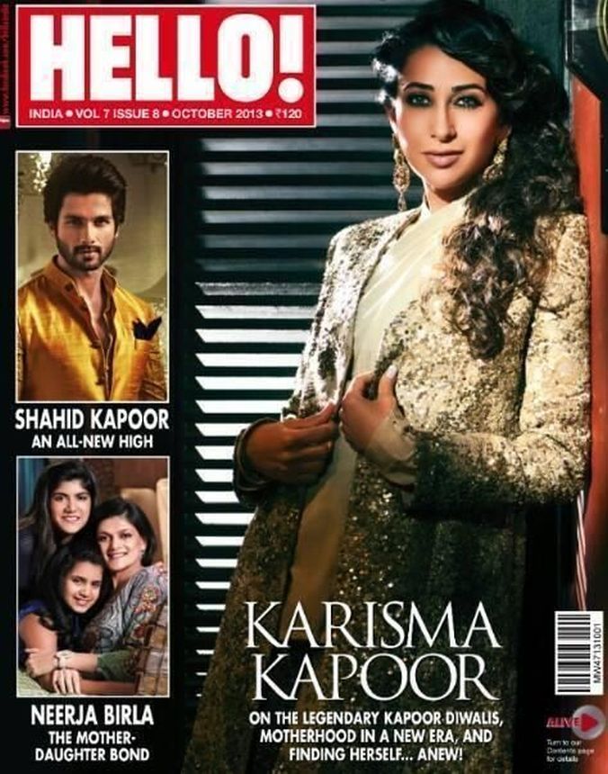 HELLO! INDIA magazine side cover  October 2013