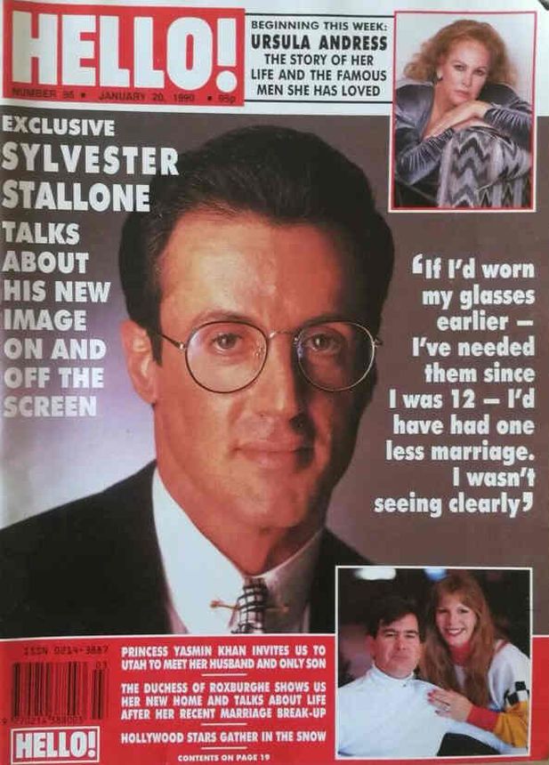 HELLO magazine side cover Issue 86 20 January 1990