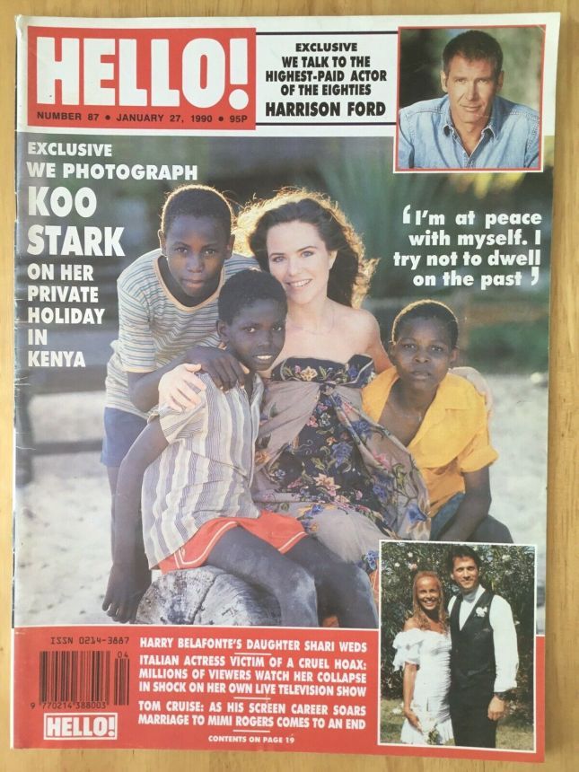HELLO magazine side cover Issue 87 27 January 1990