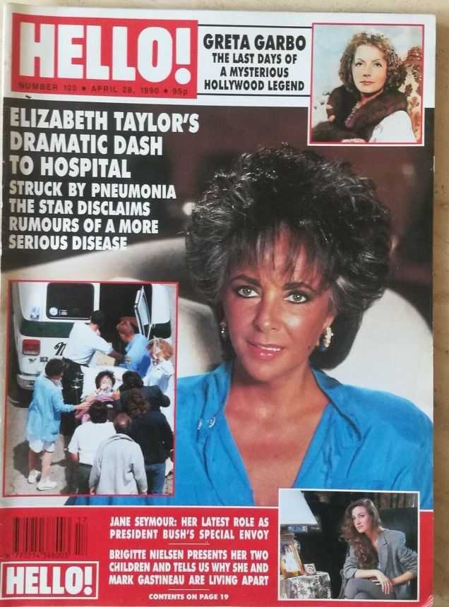 HELLO magazine side cover Issue 100 28 April 1990