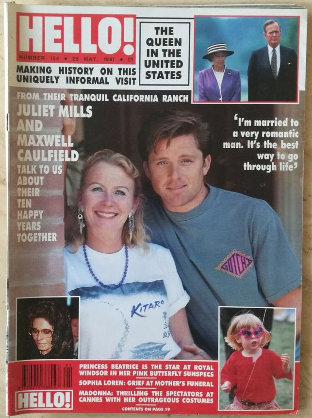HELLO magazine side cover 25 May 1991