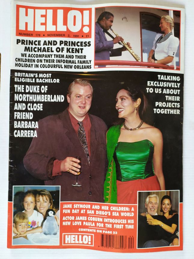 HELLO magazine side cover 2 November 1991
