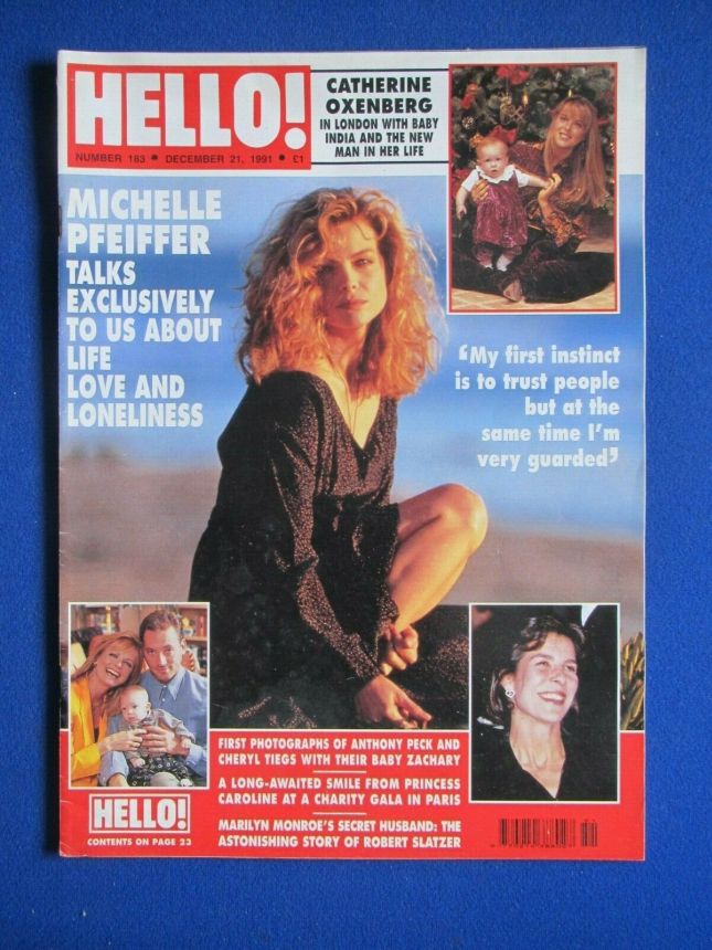 HELLO magazine side cover 21 December 1991
