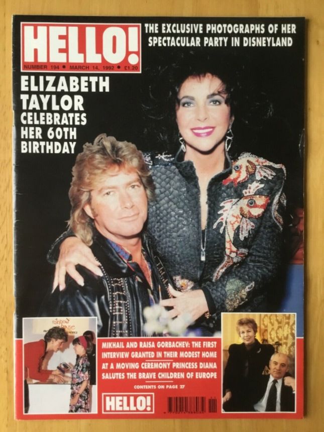 HELLO magazine side cover 14 March 1992