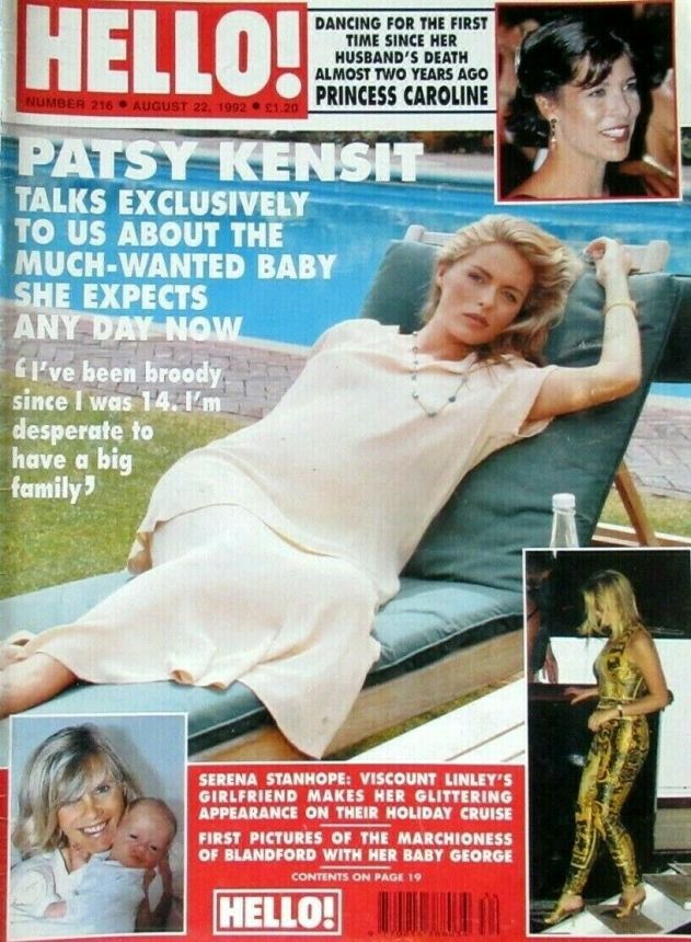 HELLO magazine side cover 22 August 1992