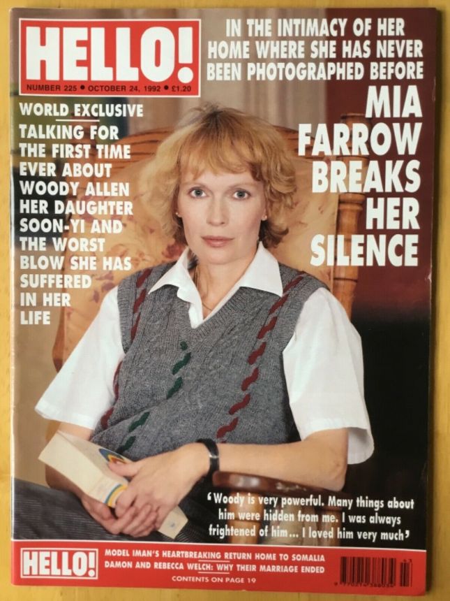 HELLO magazine side cover 24 October 1992