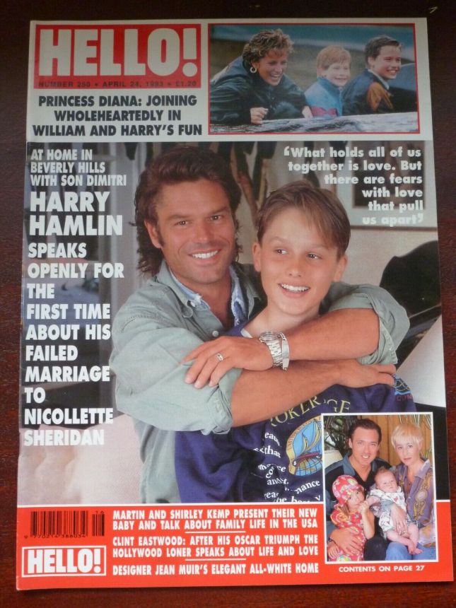 HELLO magazine side cover 24 April 1993