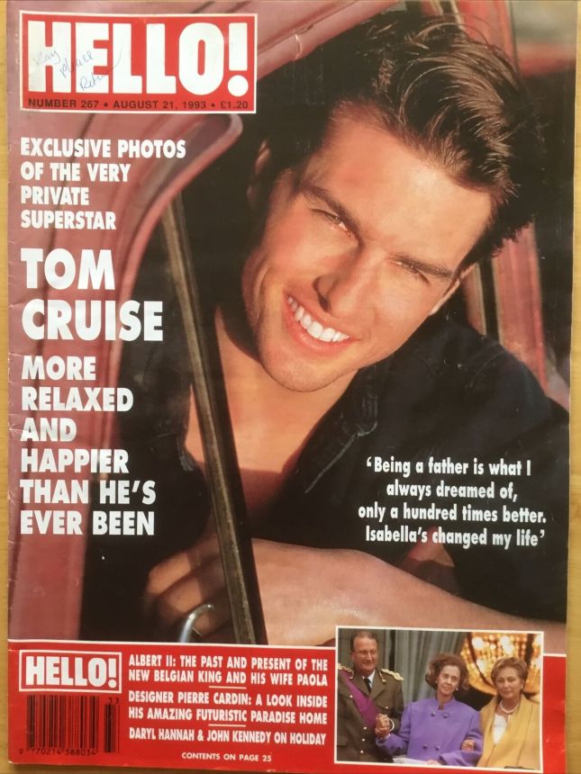 HELLO magazine side cover 21 August 1993