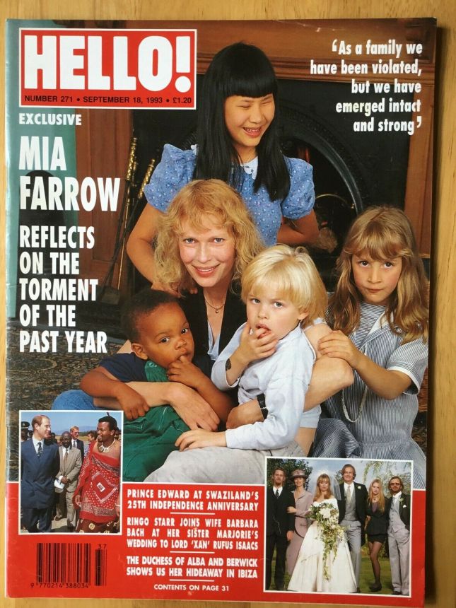 HELLO magazine side cover 18 September 1993