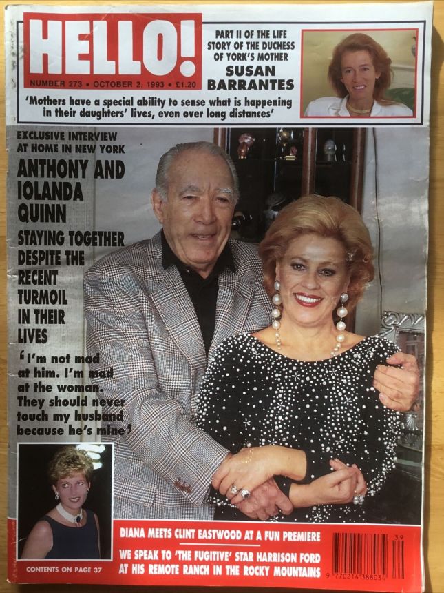 HELLO magazine side cover 2 October 1993