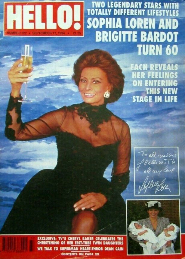 HELLO magazine side cover 17 September 1994