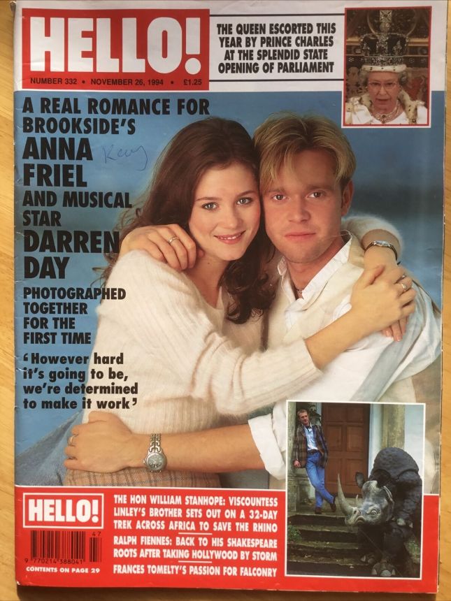 HELLO magazine side cover 26 November 1994