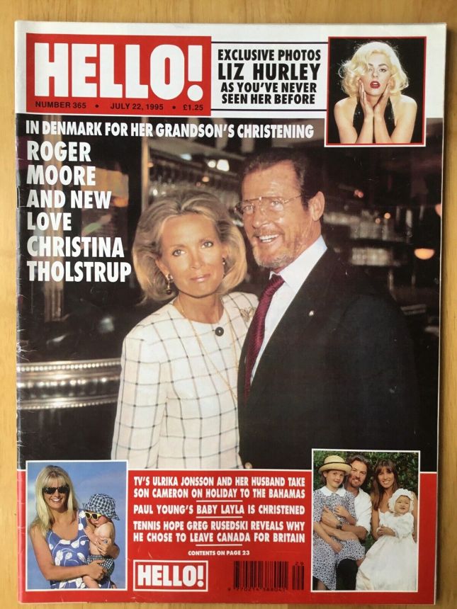 HELLO magazine side cover 22 July 1995