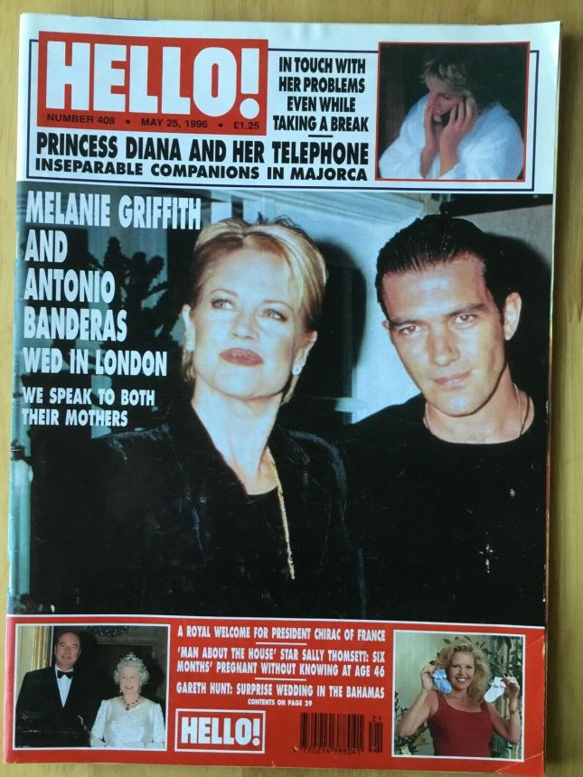 HELLO magazine side cover 25 May 1996